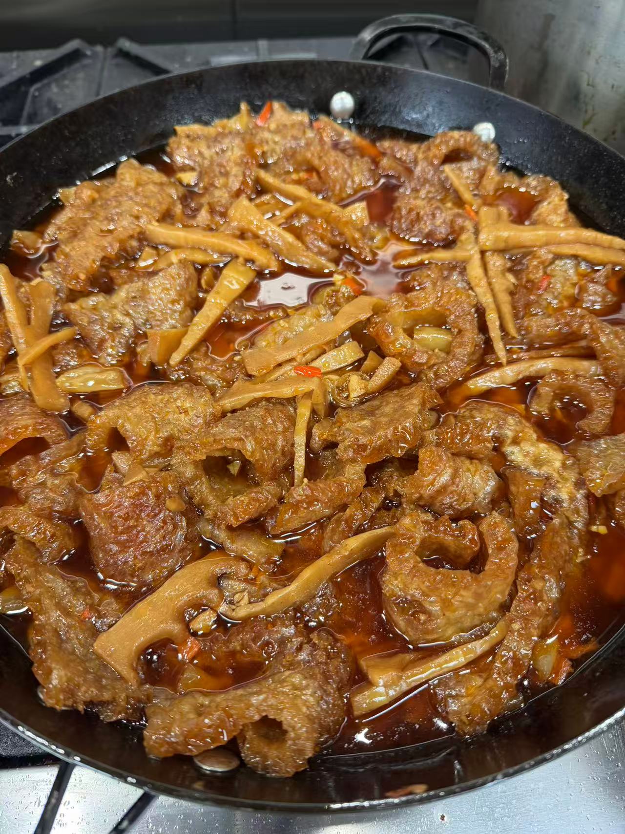 Braised pork skin